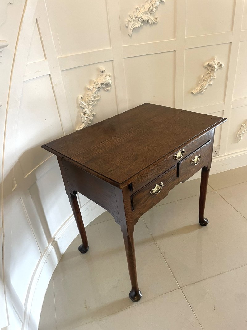 Antique George III Quality Oak Lowboy - Image 3